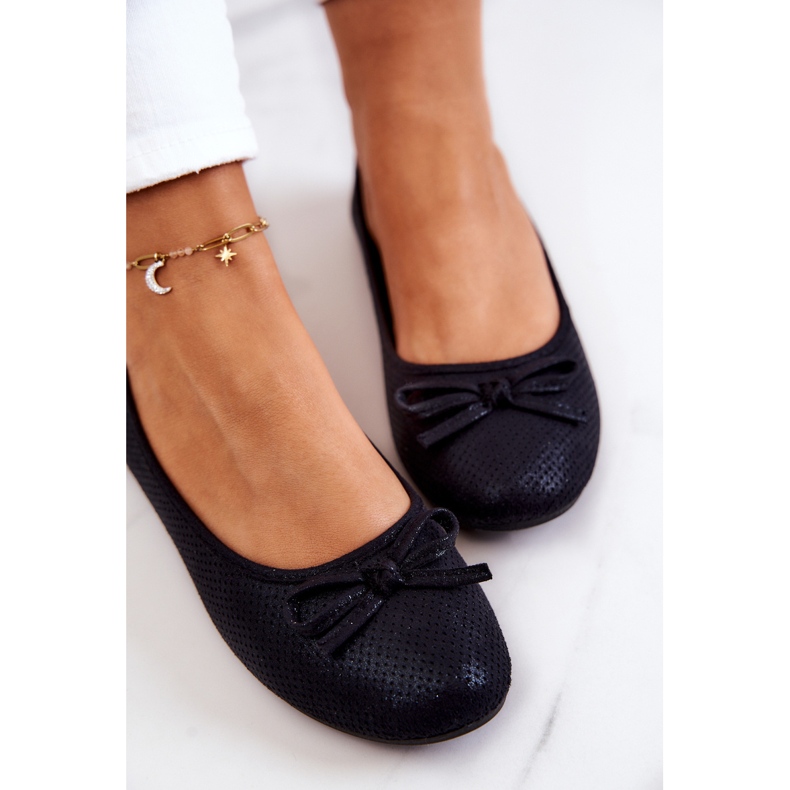 Klasické dámské baleríny, profilovaná stélka, černá Fimme 1