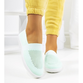 Zelené prolamované tenisky Tanya zelený 1