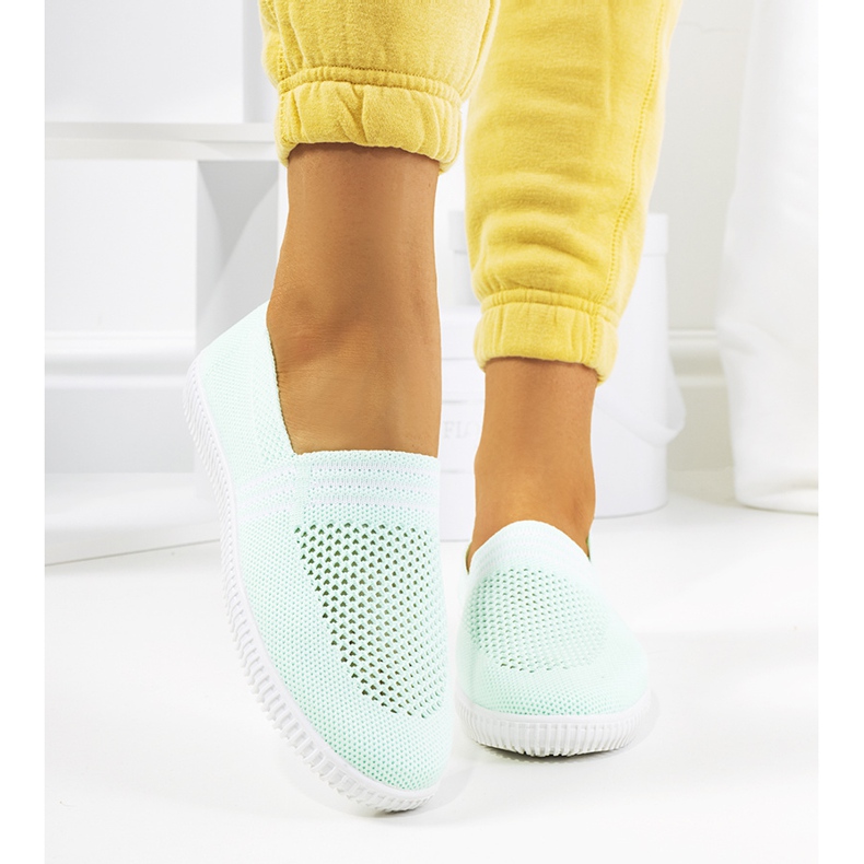 Zelené prolamované tenisky Tanya zelená 1