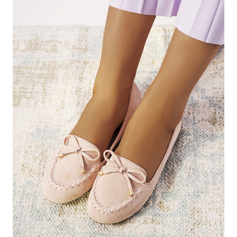 Růžové dámské mokasíny Santoro růžový 2