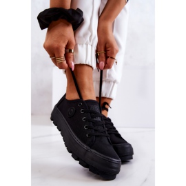 Dámské tenisky na černé platformě The Big Star JJ274489 černá 1