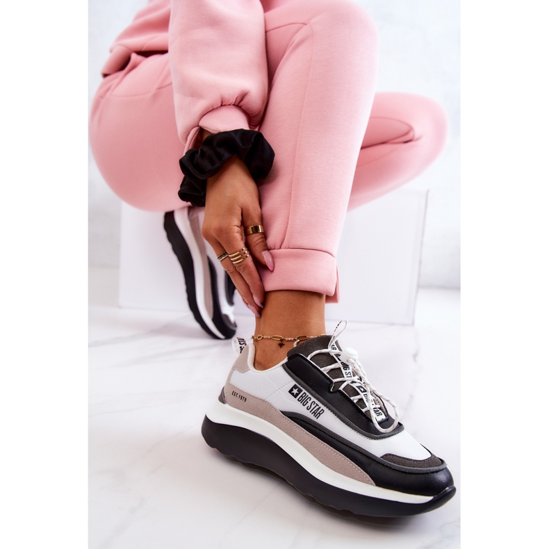 Sportovní obuv Tenisky Big Star JJ274998 Bílá a Černá béžový bílý šedá 1 Sportovní obuv Tenisky Big Star JJ274998 Bílá a Černá béžový bílý šedá 1