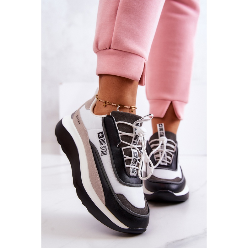 Sportovní obuv Tenisky Big Star JJ274998 Bílá a Černá béžový bílý šedá 2 Sportovní obuv Tenisky Big Star JJ274998 Bílá a Černá béžový bílý šedá 2