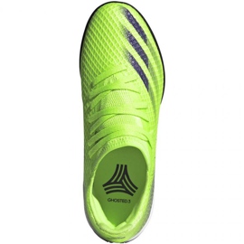 Kopačky Adidas X Ghosted.3 Tf Jr EG8216 vícebarevný zelený 1