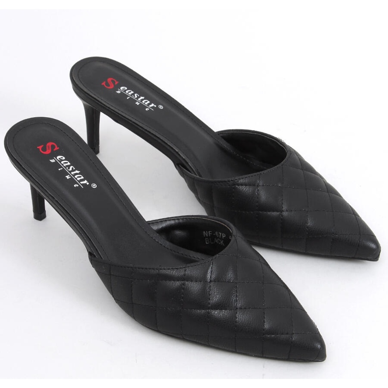 Prošívané lodičky Gloria Black černý 2