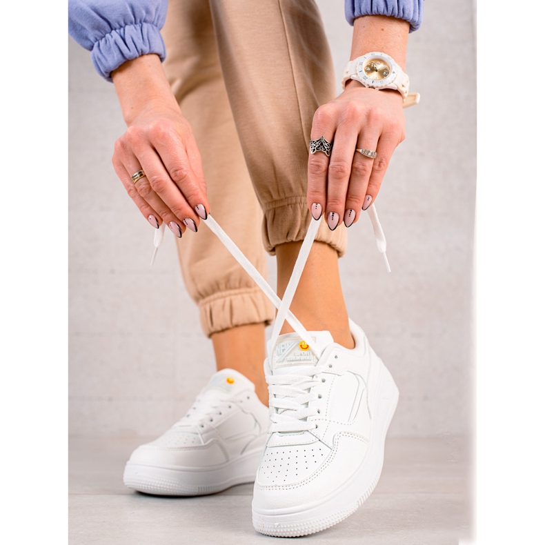 TRENDI Módní bílé tenisky bílý 1