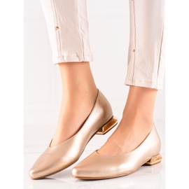 W. Potocki Lodičky s ozdobným podpatkem Potocki zlatý 1