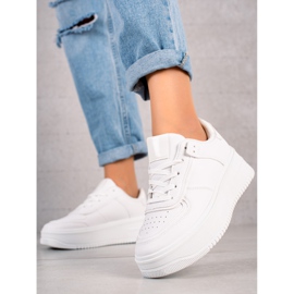 TRENDI Módní Tenisky Na široké Platformě bílý 1