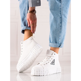 TRENDI Vysoká módní obuv bílý 1 TRENDI Vysoká módní obuv bílý 1