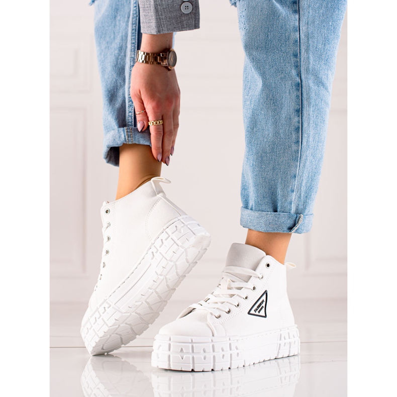 TRENDI Vysoká módní obuv bílý 1 TRENDI Vysoká módní obuv bílý 1