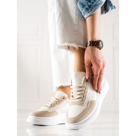 BUONAROTTI Módní sportovní boty tenisky béžový 1