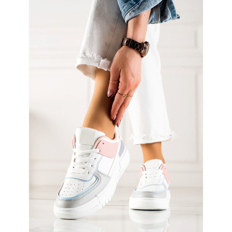 TRENDI Tenisky Na Platformě bílý vícebarevný 1