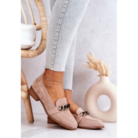 Vinceza Mokasíny Yasmin Beige Suede Brogues béžový 2