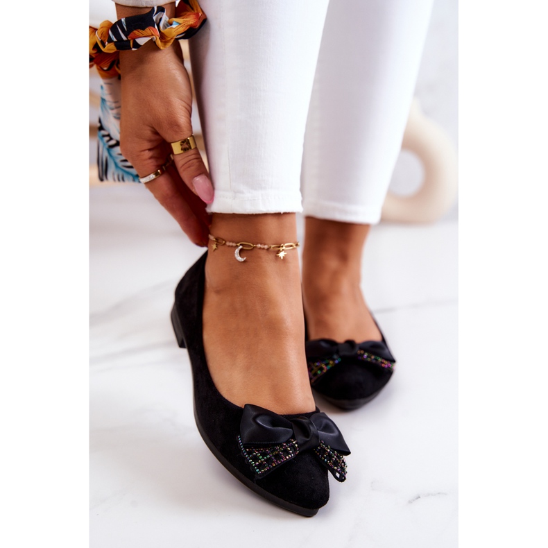 PE1 Klasická černá balerína s lukem Grayson černý 2