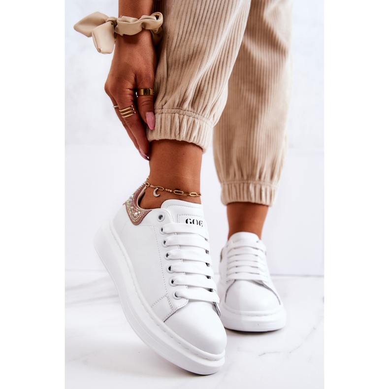 Dámská sportovní obuv GOE JJ2N4051 bílá a růžová bílý růžový 2