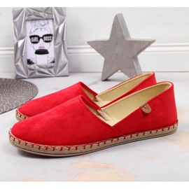 Červené espadrilky se střihem Vinceza W JAN82D 2