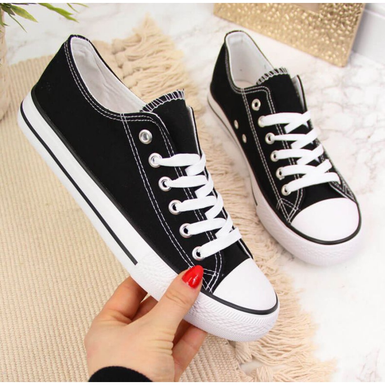 Textilní nízké tenisky Atletico W ATC266A černé černá 1