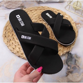 Black Big Star W JJ274A338 bazénové pantofle černá 1