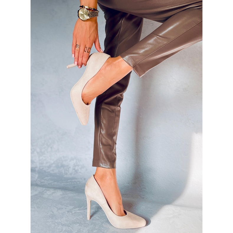 Dámské vysoké podpatky Editta Beige béžový 2 Dámské vysoké podpatky Editta Beige béžový 2