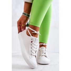 Nízké kožené tenisky Big Star JJ274007 Bílé bílý 1