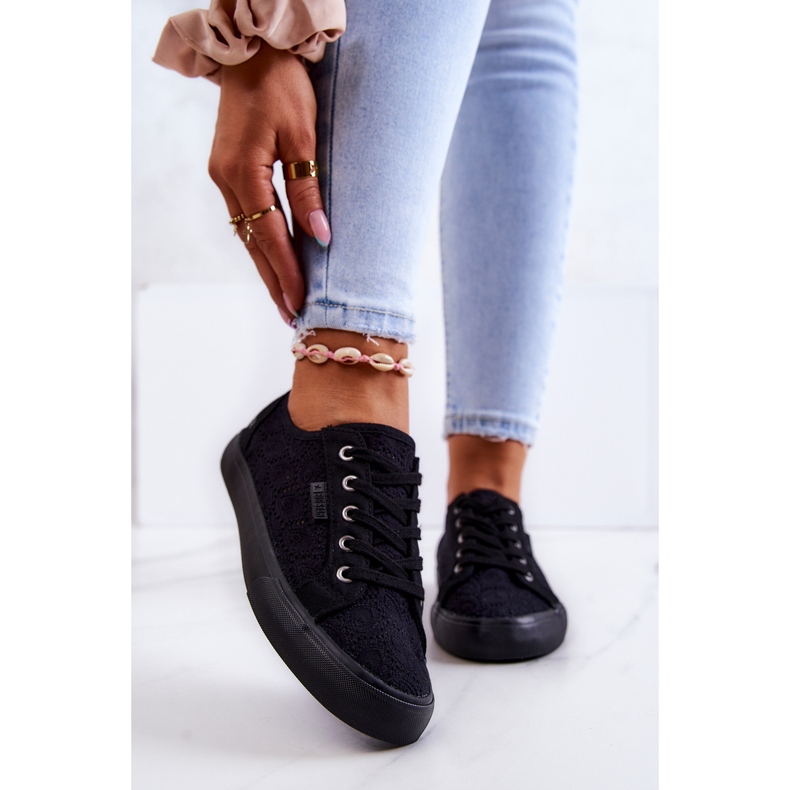 Prolamované tenisky Big Star JJ274064 Black černá 2