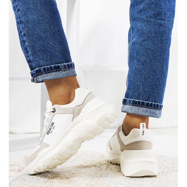 Bílé tenisky Big Star JJ274288 bílý šedá 2