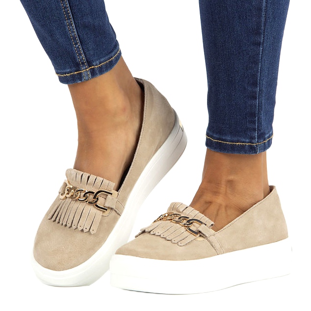 Lordsy dámské kožené boty Filippo DP3532 / 22 Beige béžový 7 Lordsy dámské kožené boty Filippo DP3532 / 22 Beige béžový 7