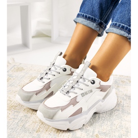 Bílé tenisky Big Star HH274255 béžový bílý 1 Bílé tenisky Big Star HH274255 béžový bílý 1