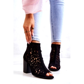 FB1 černé Prolamované Boty Na Post Bretaň černý 1