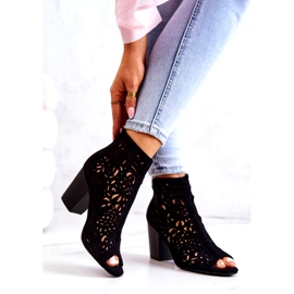 FB1 černé Prolamované Boty Na Post Bretaň černý 2