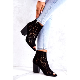 FB1 černé Prolamované Boty Na Post Bretaň černá 3 FB1 černé Prolamované Boty Na Post Bretaň černá 3