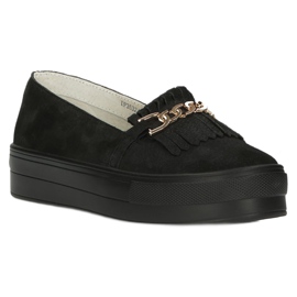 Dámské kožené boty Lordsy Filippo DP3532 / 22 Black černý 2