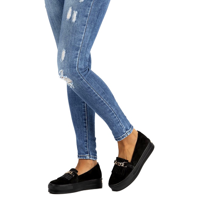 Dámské kožené boty Lordsy Filippo DP3532 / 22 Black černá 3