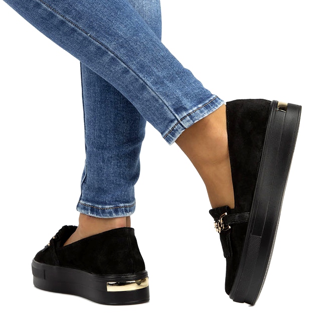 Dámské kožené boty Lordsy Filippo DP3532 / 22 Black černá 6