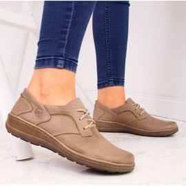 Comfort Leather Shoes Helios 715 Beige béžový 2