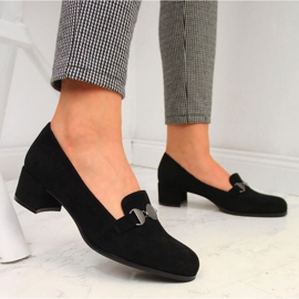 Černé blokové boty Sergio Leone SK332A černá 2 Černé blokové boty Sergio Leone SK332A černá 2