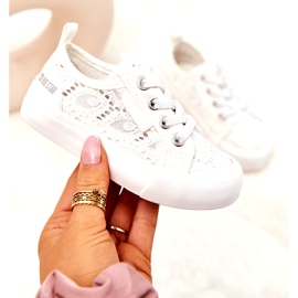 Prolamované tenisky Big Star JJ374134 Bílé bílý 2