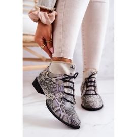 Dámské kozačky Semišové hadí kozačky Maciejka 04744-03 Béžová béžový 2