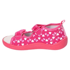 American Club Americké sandály pantofle, kožená vložka TEN19 / 22 Pink růžový 2