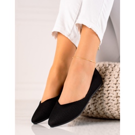 Pruhované balerínky VINCEZA černá 1