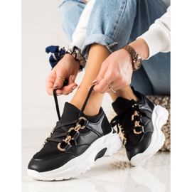 TRENDI Módní tenisky černý 2