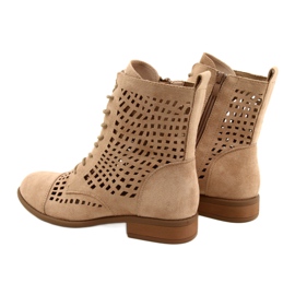 M.Daszyński Vázané prolamované dělníky Daszyński SA142-33 béžový 5 M.Daszyński Vázané prolamované dělníky Daszyński SA142-33 béžový 5