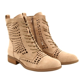 M.Daszyński Vázané prolamované dělníky Daszyński SA142-33 béžový 7 M.Daszyński Vázané prolamované dělníky Daszyński SA142-33 béžový 7