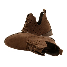 Dámské semišové boty Daszyński Brown SA197-10 hnědý 6 Dámské semišové boty Daszyński Brown SA197-10 hnědý 6