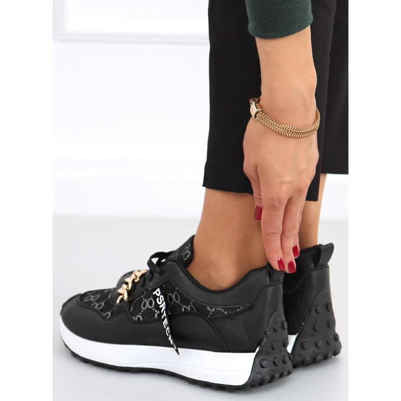 Tenisky s řetízkem Elena Black černá 1