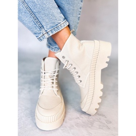 Kotníkové trekové tenisky Costa Beige béžový 1 Kotníkové trekové tenisky Costa Beige béžový 1