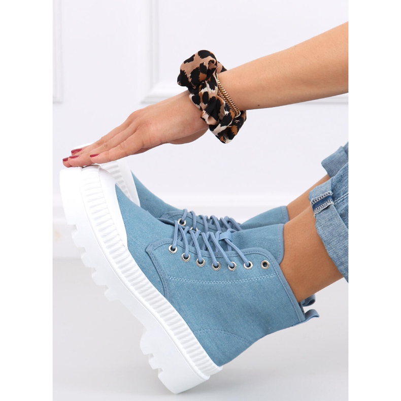 Kotníkové trekové tenisky Costa Blue modrý 1