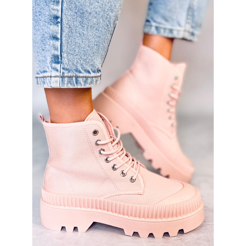 Kotníkové trekové tenisky Costa Pink růžový 1