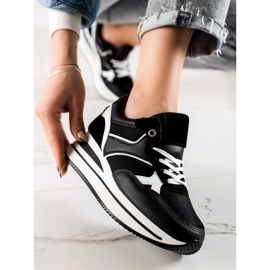 TRENDI černé plíží na platformě černý 1