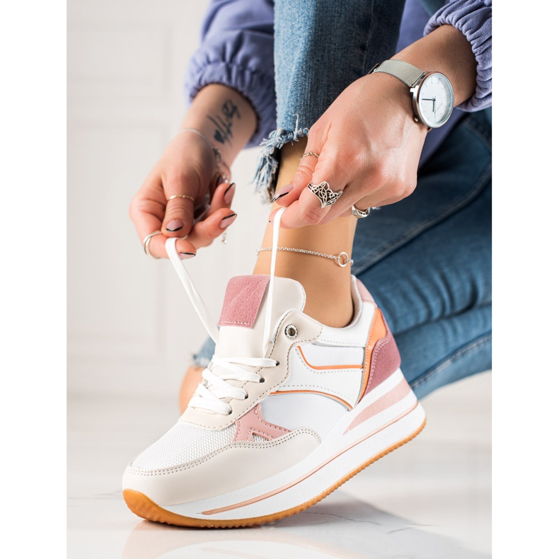 TRENDI Barevné plíží Na Platformě bílý vícebarevný 1